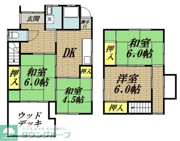 太井貸家の物件間取画像